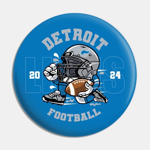 Detroit Football Pin by Nagorniak