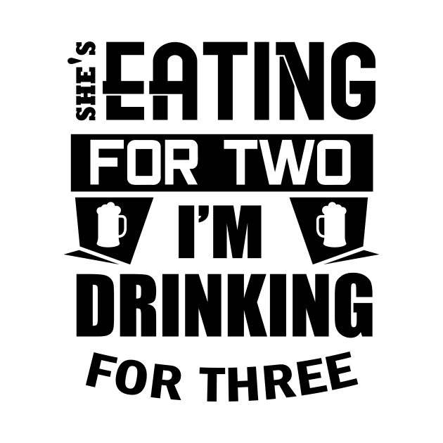 'I'm Drinking for Three' Amusing Father Beer Gift by ourwackyhome