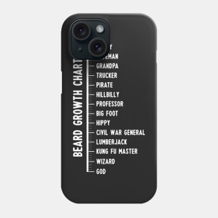 Beard Lover Scale: Funny Beard Growth Chart Phone Case