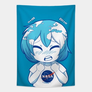 Earth-chan Blue planet Tapestry