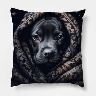 Black Staffy Pillow