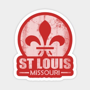 Retro St Louis Flag Missouri State Vintage Fade Magnet