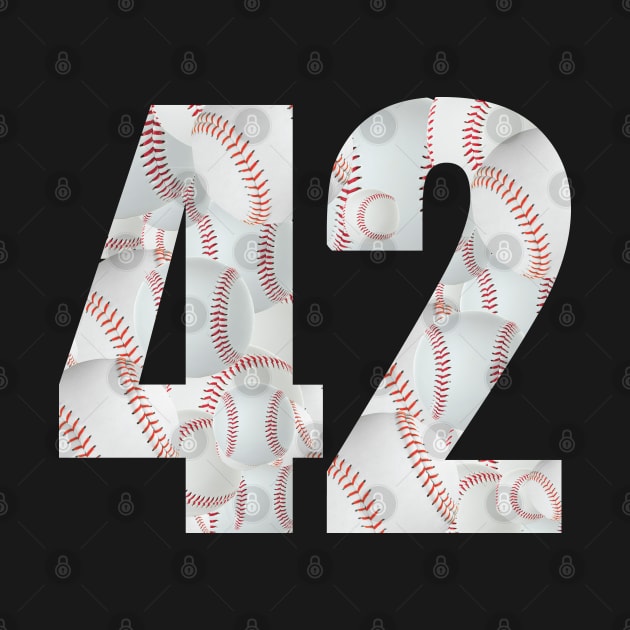 Baseball Number #42 Forty Two Lucky Favorite Jersey Number by smartrocket