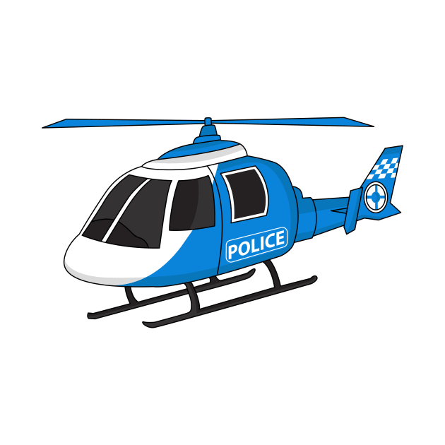 Cute police department helicopter chopper cartoon by Cartoons of fun