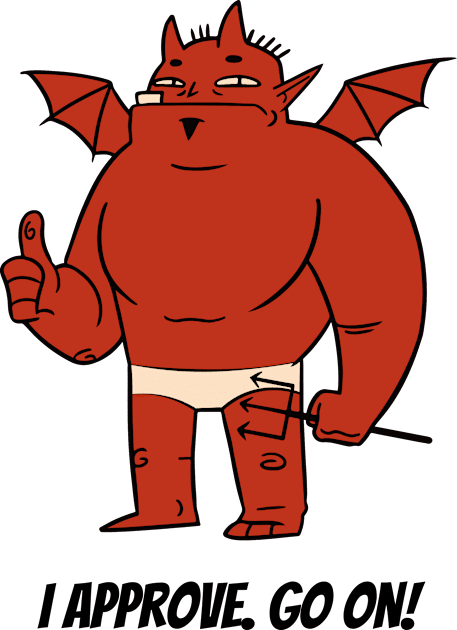 Devil Approved Kids T-Shirt by orangedan