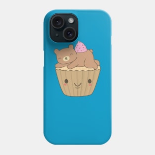 Cute and Kawaii Bear Cupcake T-Shirt Phone Case