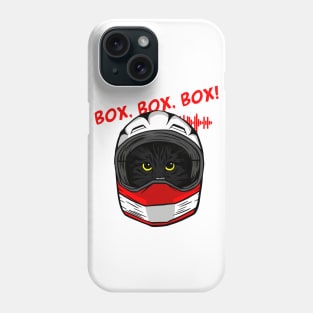 funny cat driver – Box, box, box! (Luigi) Phone Case