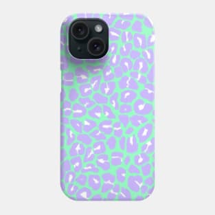 Mint Green and Purple Leopard Spots Pattern Phone Case