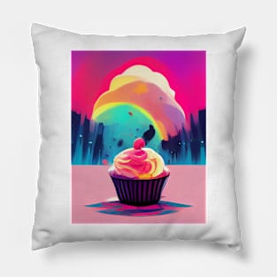 Rainbow cupcake Pillow