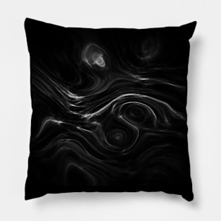 Black Plasma Energy Abstract Artwork Pillow