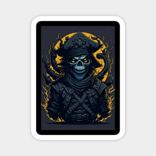 Pirate captain skull Magnet