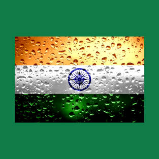 Flag of India - Raindrops T-Shirt