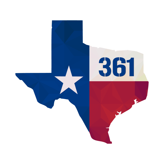 Texas USA 361 Area Code by hoopoe