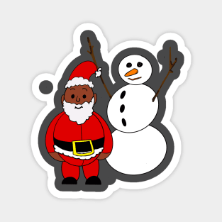 Santa and snowman Magnet