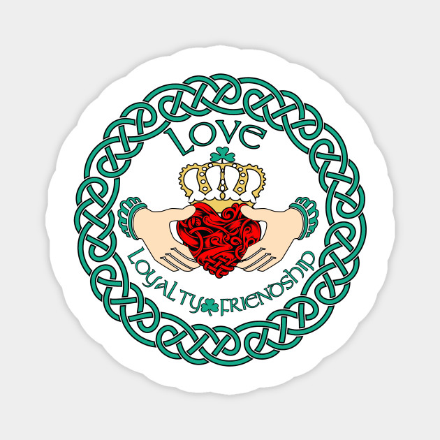 Irish Claddagh Ring Love Loyalty Friendship Celtic Pattern Claddagh Magnes Teepublic Pl