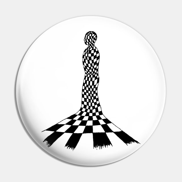 Checkered figure Pin by HanDraw