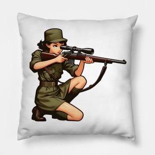 Sniper Girl Pillow