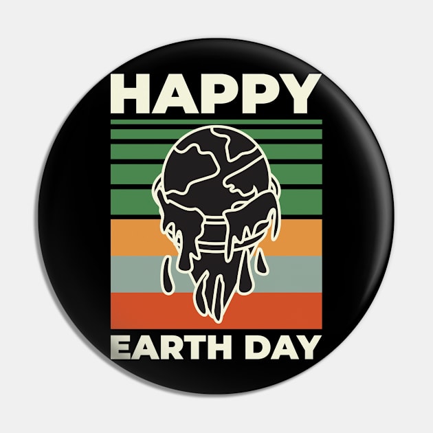 Vintage Happy Earth Day Pin by crissbahari