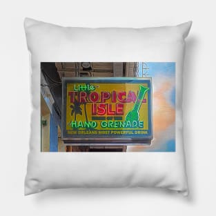 Little Tropical Isle On Bourbon Street Pillow