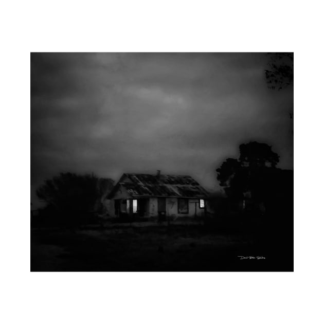 House Around The Bend - Black And White by davidbstudios