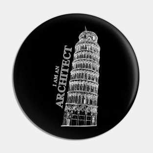 I Am An Architect - Pisa tower sketch Pin