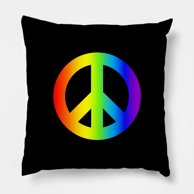 RAINBOW PEACE COLLECTION Pillow by Robert's Design