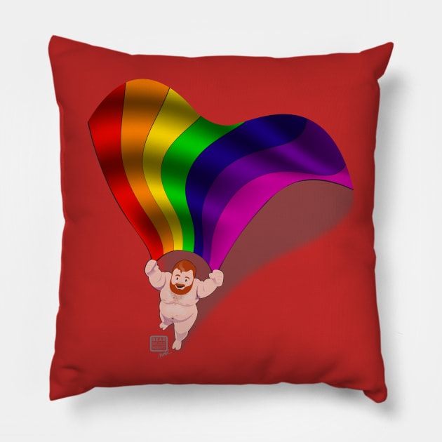 Pride Flag Pillow by BEarMUSEMENT