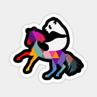 Horse and Panda Magnet