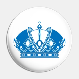 Imperial crown (blue and white) Pin