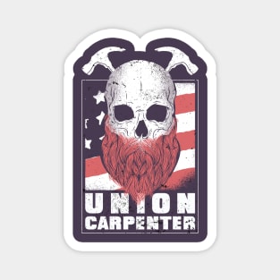 Union Carpenter | Bearded Skull Magnet