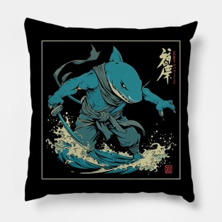 Shark Samurai Pillow