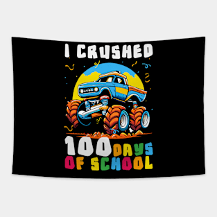 100 Days of School Monster Truck 100th Day of School Tapestry