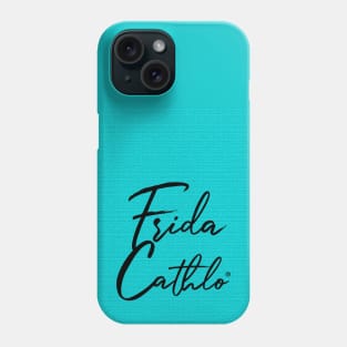 Acqua Text B back Cat Frida Cathlo version of - Frida Kahlo Phone Case