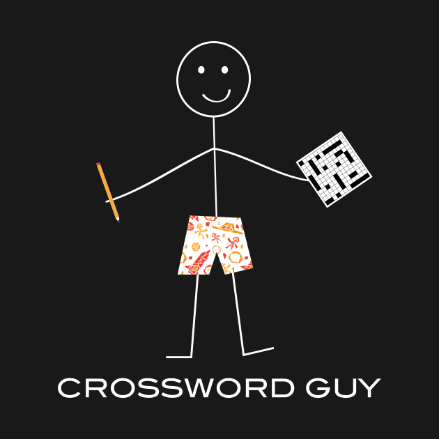 Funny Mens Crossword Puzzle Guy by whyitsme