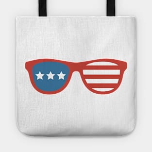 4th of July Sun Glasses America Red White and Blue Tote