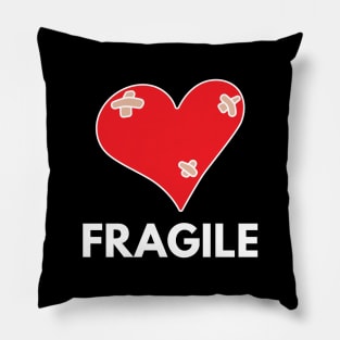 Fragile Heart - white Pillow
