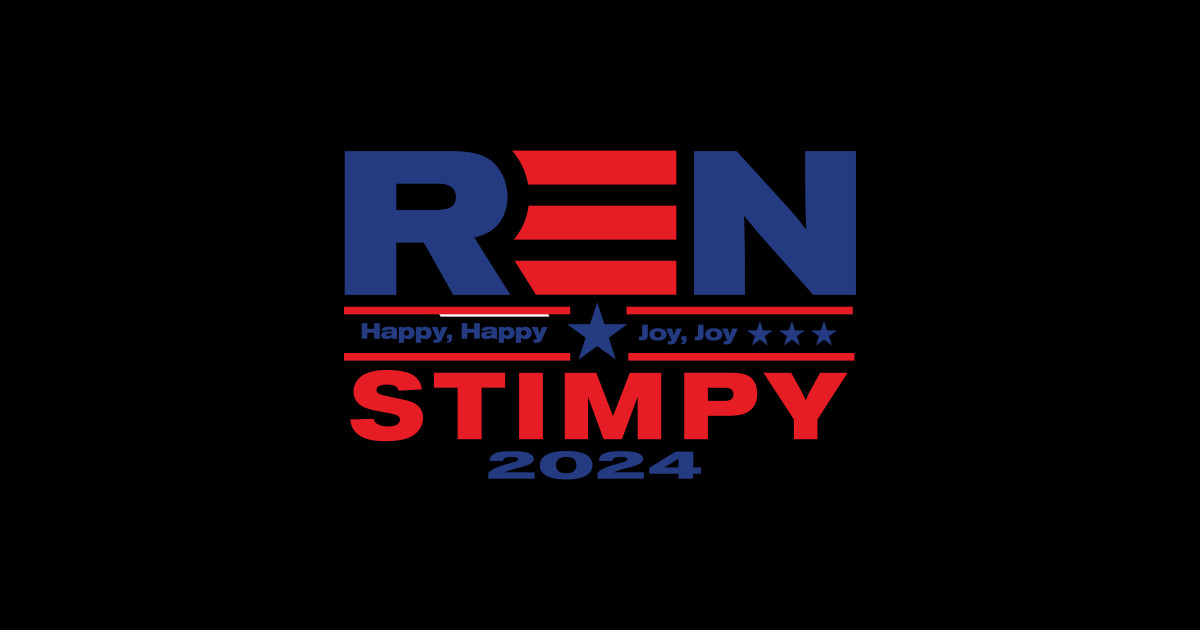 Ren & Stimpy 2024 2024 Presidential Election Sticker TeePublic