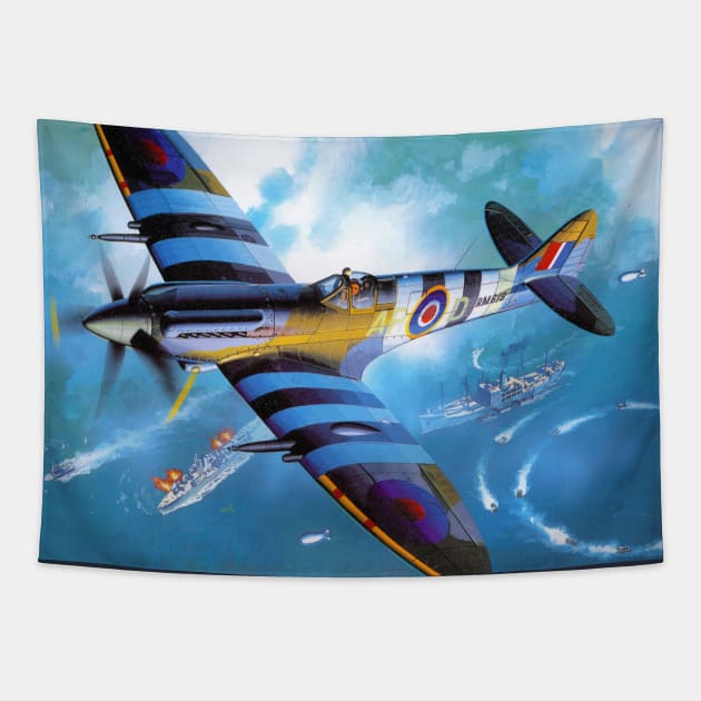 Supermarine Spitifre Tapestry by Aircraft.Lover