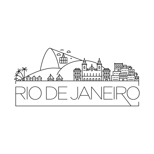 Rio De Janeiro Minimal Skyline by kursatunsal