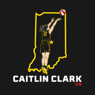 Caitlin Clark State Star - Indiana Basketball T-Shirt