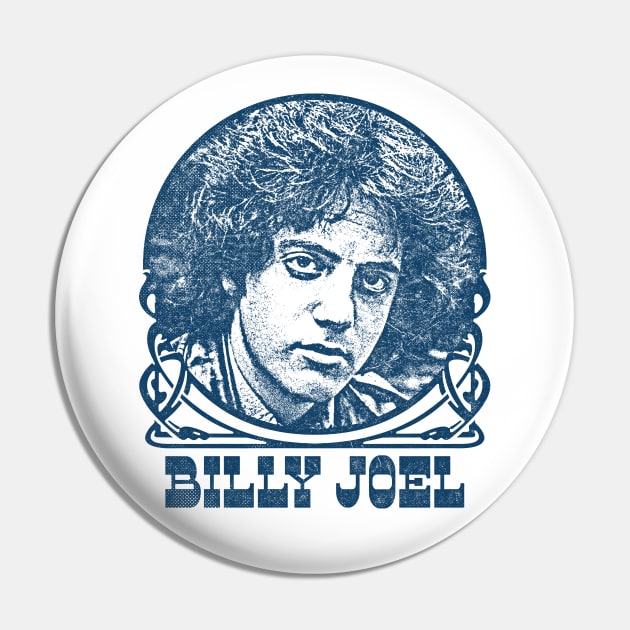 Billy Joel / / Retro Style Faded Look Design Pin by DankFutura