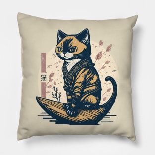Cat Japanese Aesthetic Pillow