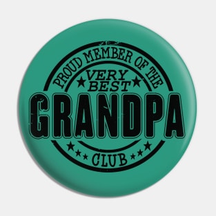 Proud Member of the Very Best Grandpa Club Pin