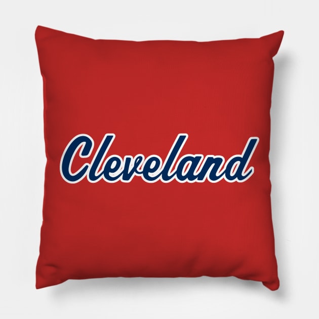 Cleveland Script Pillow by twothree