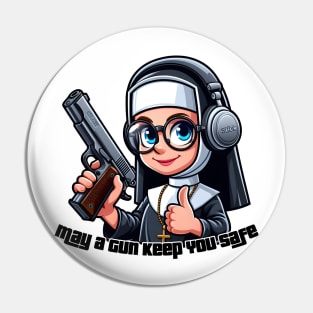 Gun Bless You Pin