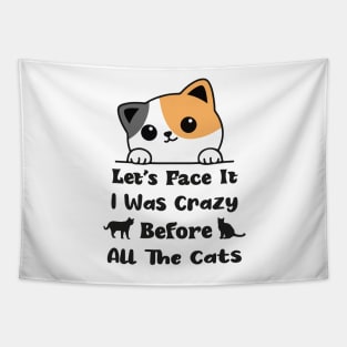 Let's Face It I Was Crazy Before All The Cats Gift For Cats Lovers Tapestry