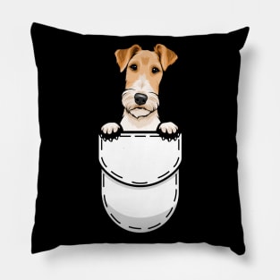 Funny Fox Terrier Pocket Dog Pillow