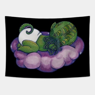 Baby Cthulhu on a Cloud Tapestry