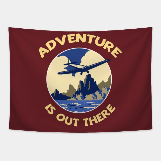 Adventure is Out There! Tapestry by NikSwiftDraws