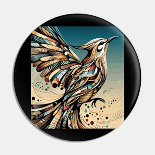 Majestic Wiedehopf / Hoopoe Bird Design Pin